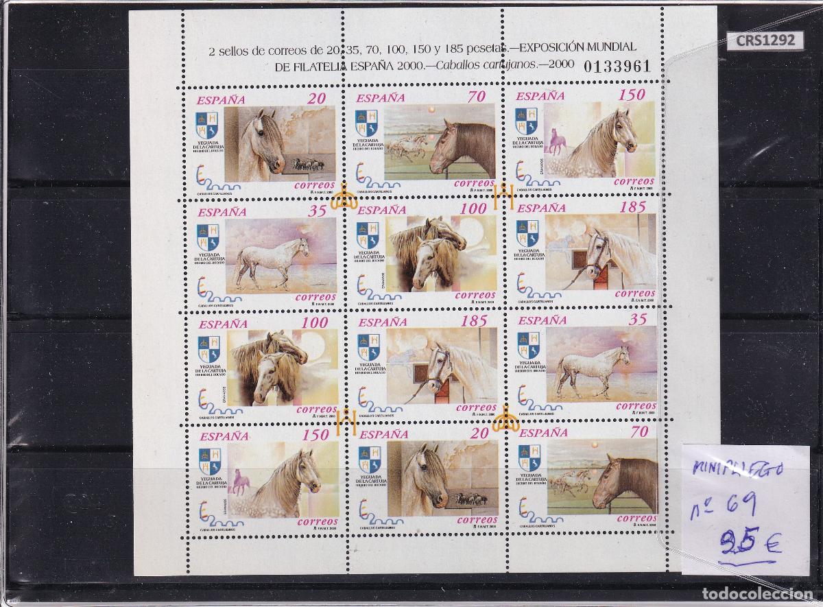 Sellos: CRS1292 SELLOS ESPA&Ntilde;A N&ordm; CATALOGO 69 MINIPLIEGO