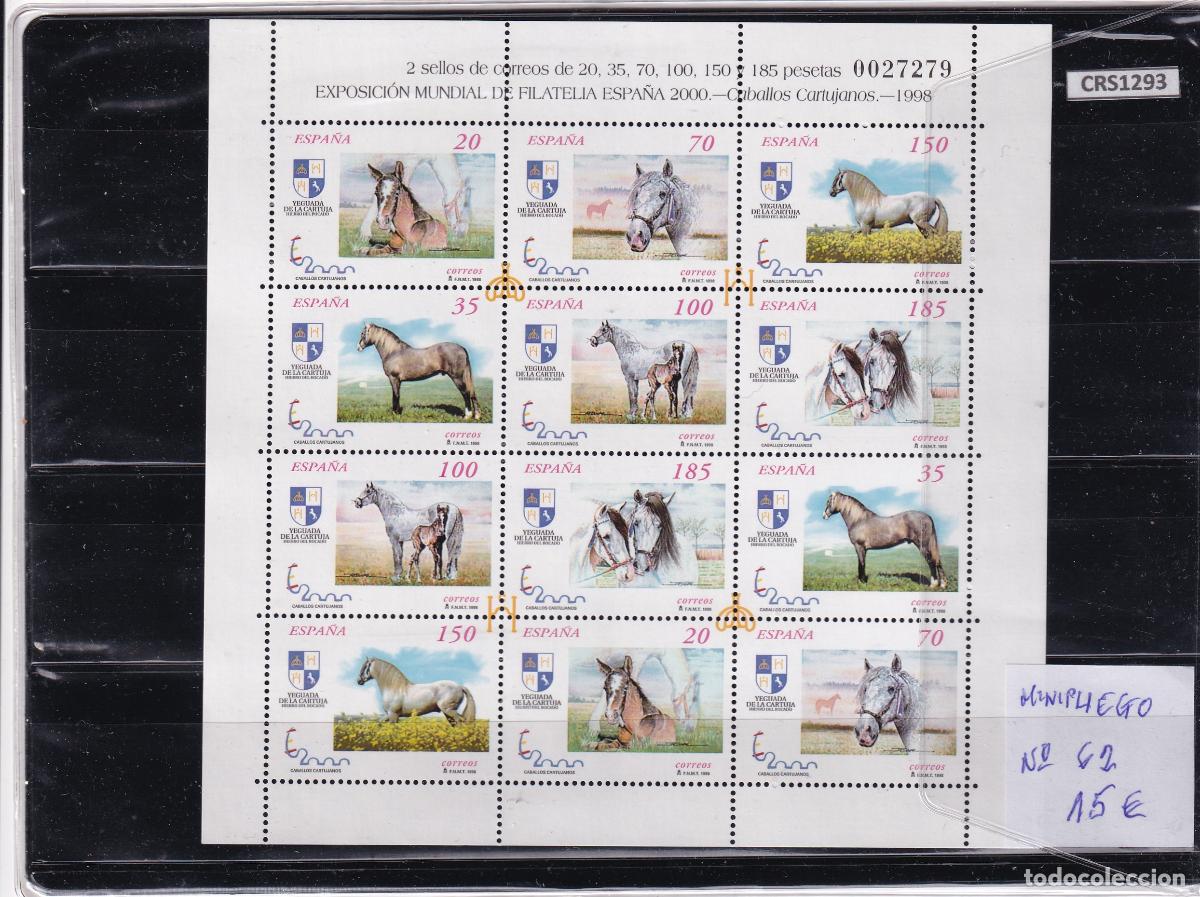 Sellos: CRS1293 SELLOS ESPA&Ntilde;A N&ordm; CATALOGO 62 MINIPLIEGO