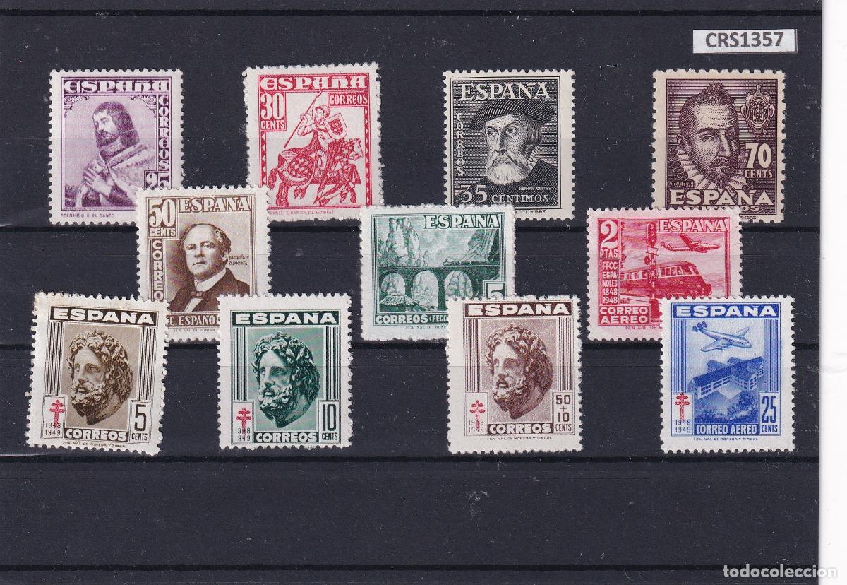 Sellos: CRS1357 SELLOS ESPA&Ntilde;A N&ordm; CAT. 1033/43 XX SIN CHARNELA