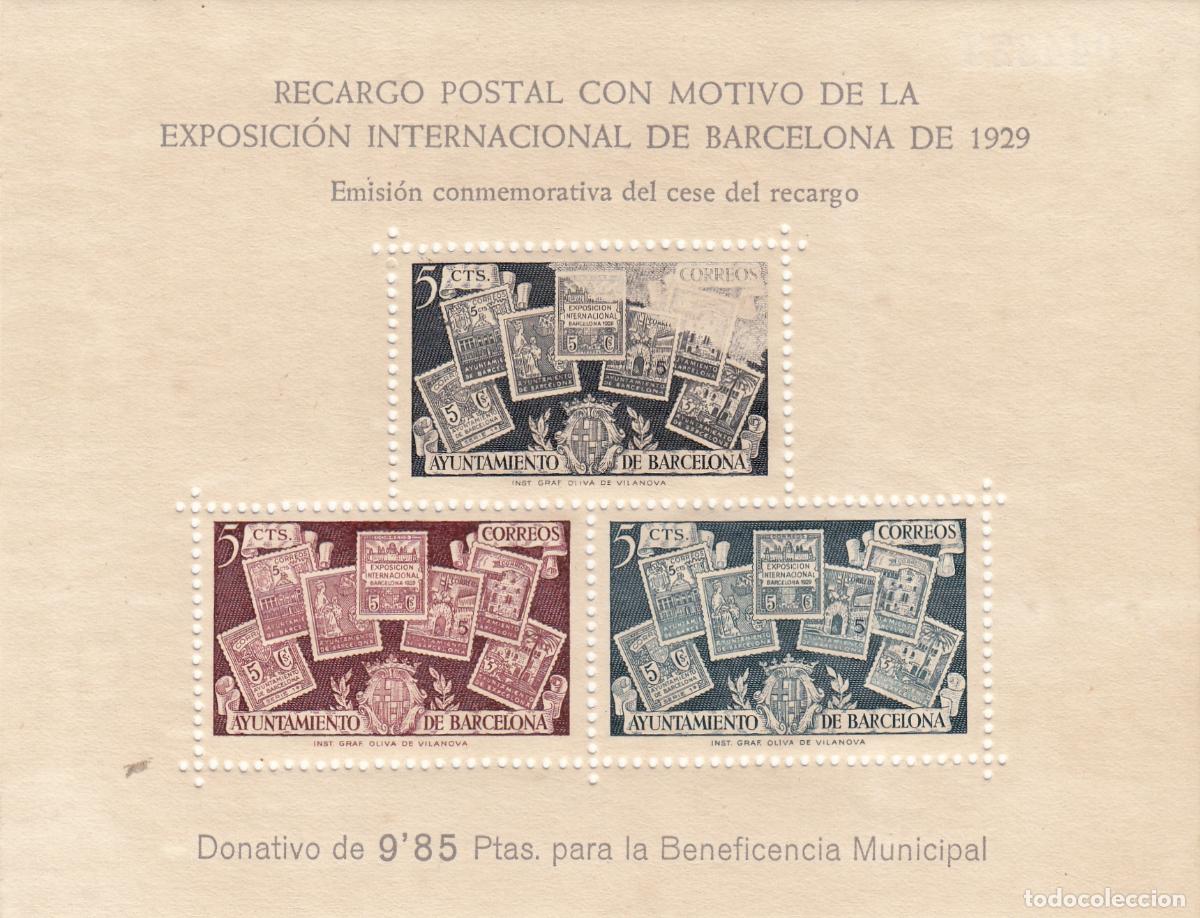 Timbres: CRSBAR10 SELLOS ESPA&Ntilde;A BARCELONA N&ordm; CAT N&ordm; NE 31XX BLOQUE NORMAL
