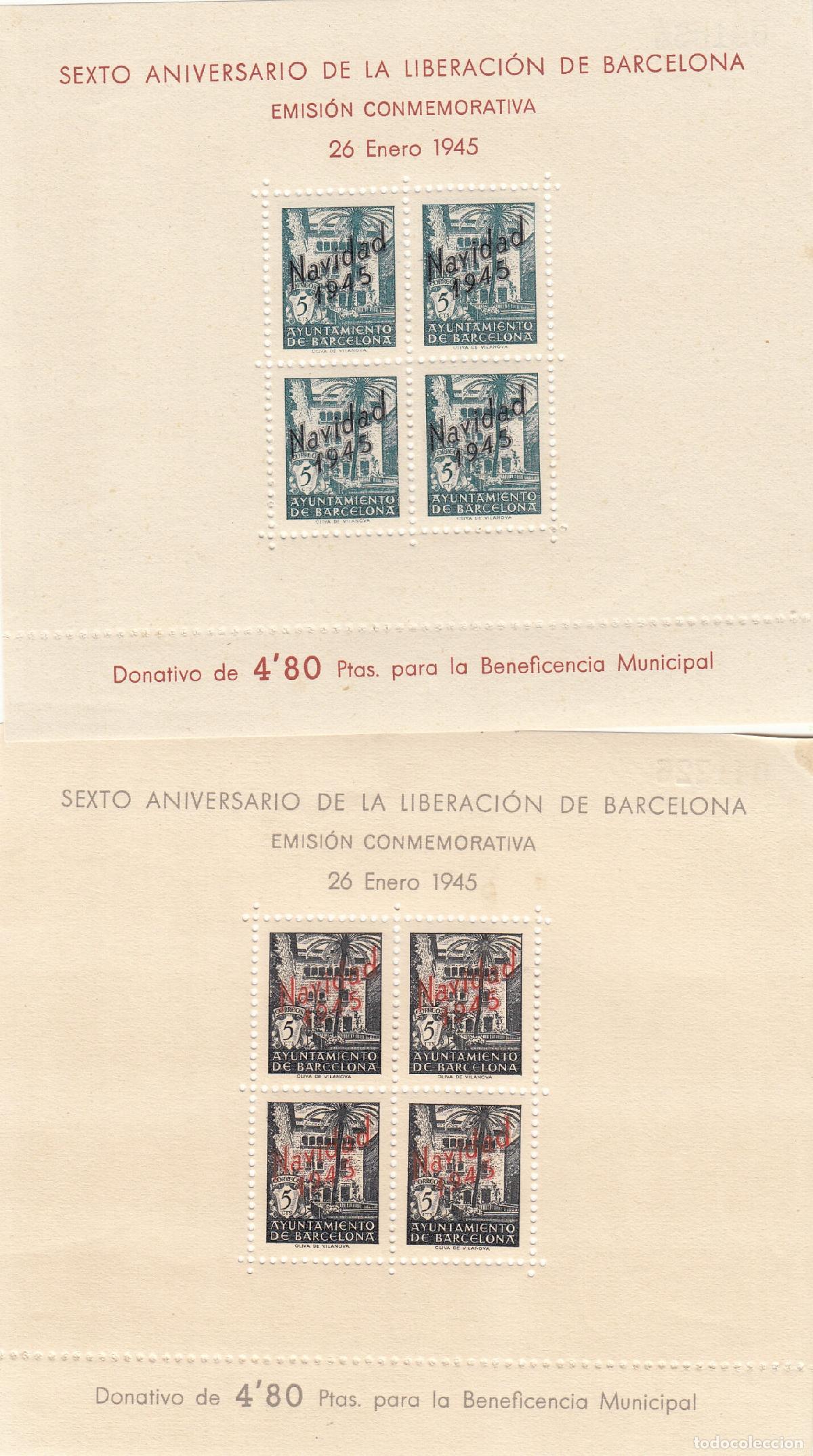 Timbres: CRSBAR18 SELLOS ESPA&Ntilde;A BARCELONA NE 29/30 XX SIN CHARNELA GOMA NORMAL