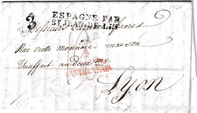 Sellos: 1831. Carta de Madrid a Lyon
