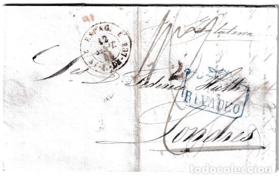 Sellos: 1841. Carta de Rivadeo a Londres