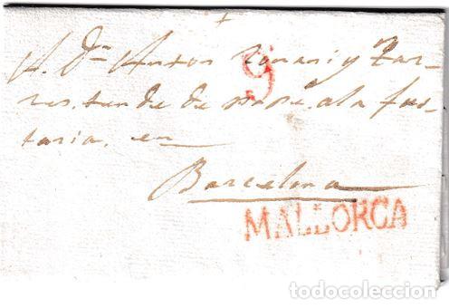 Sellos: 1834. Carta de Mallorca a Barcelona
