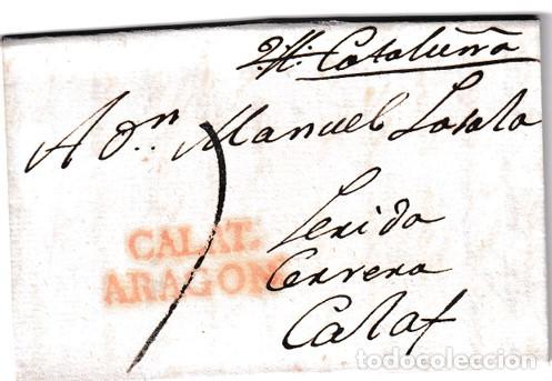 Sellos: 1802. Carta de Calatayud a Calaf