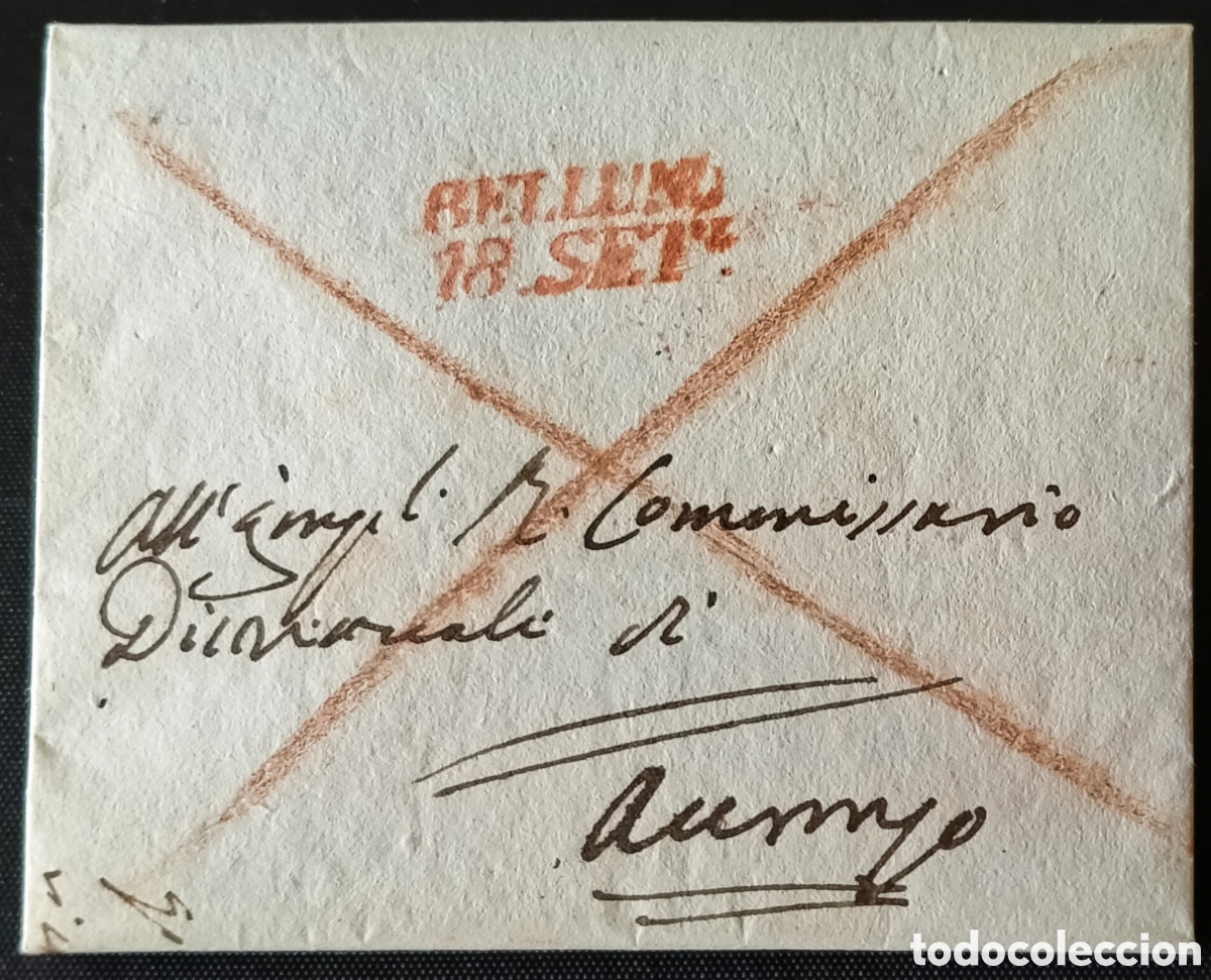Sellos: ITALIA (REINO DE LOMBARDO-V&Eacute;NETO). 1830. Carta de BELLUNO a AMPEZZO. DOCUMENTO DE VALOR HIST&Oacute;RICO