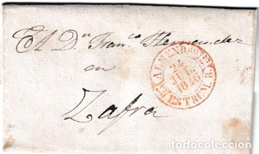Sellos: 1846. Carta de Villalba a Zafra