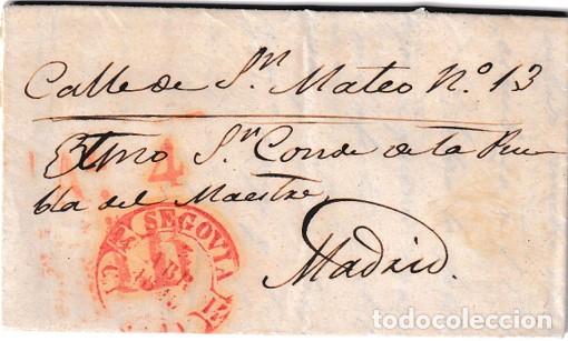 Sellos: 1849. Carta de Segovia a Madrid