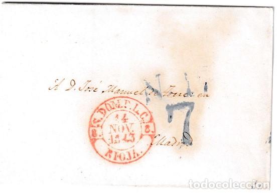 Sellos: 1843. Envuelta de Santo Domingo de la Calzada a Madrid
