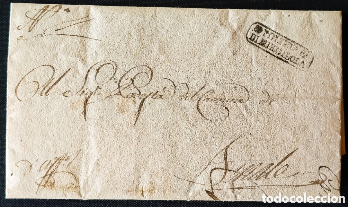 Sellos: ITALIA (DUCADO DE M&Oacute;DENA) / 1817. IMPRESO &rdquo;DOMINJ ESTENSI&rdquo;. MIRANDOMA a FINALE. DOCUMENTO HIST&Oacute;RICO