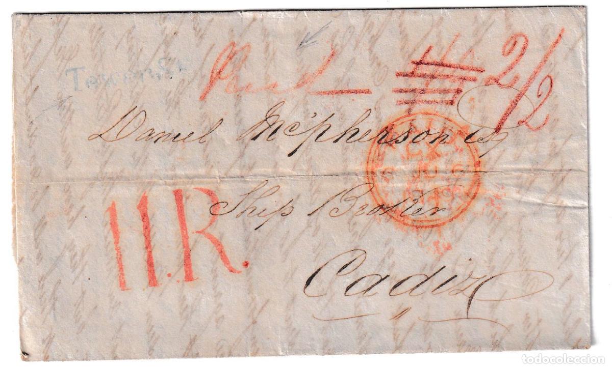Sellos: 1849. Carta de Londres a Cadiz