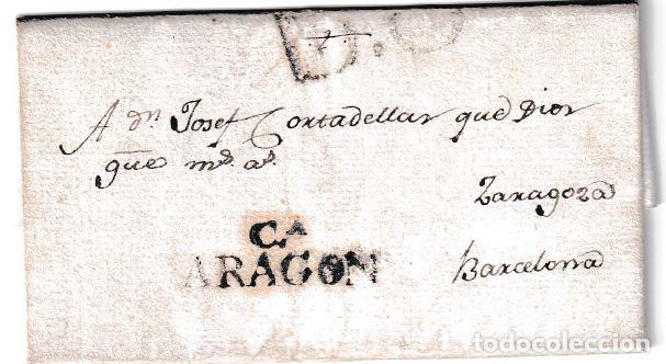 Sellos: 1804. Carta de Villarroya a Barcelona