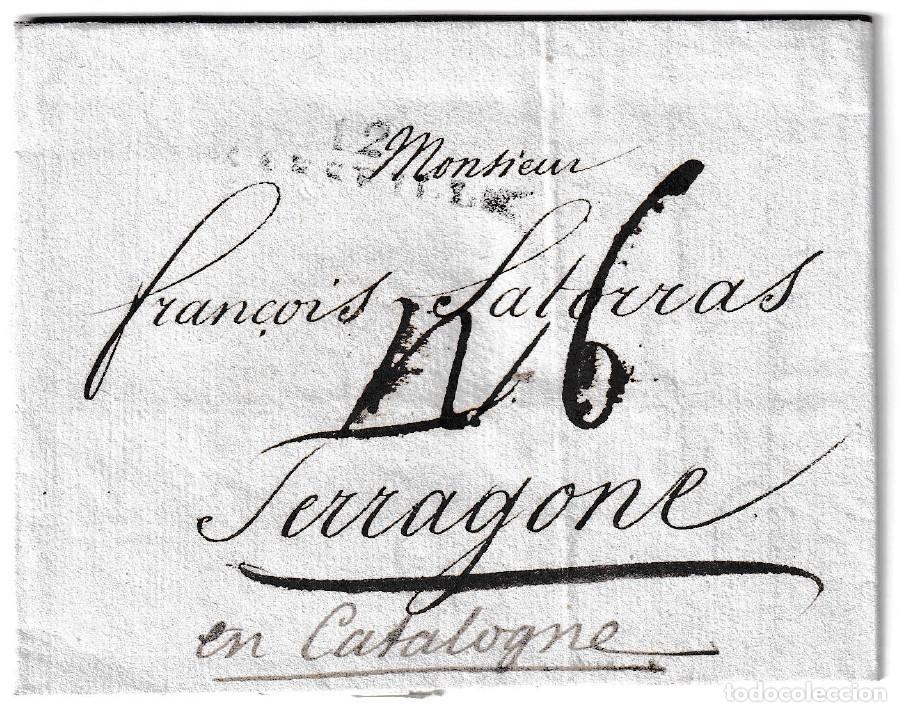 Sellos: 1804. Carta de Marsella a Tarragona