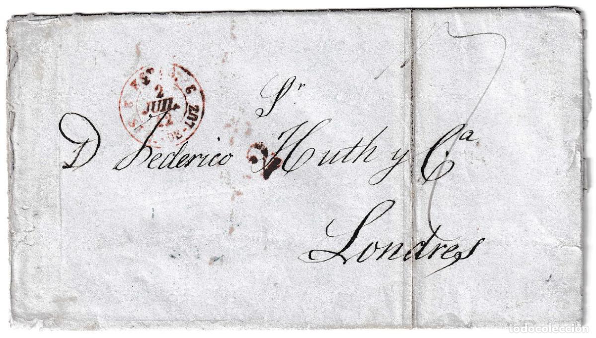 Sellos: 1824. Carta de Madrid a Londres