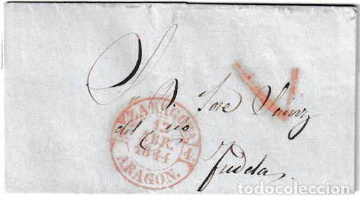 Sellos: 1844. Envuelta de Zaragoza a Tudela
