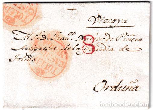 Sellos: 1825. Carta de Toledo a Ordu&ntilde;a