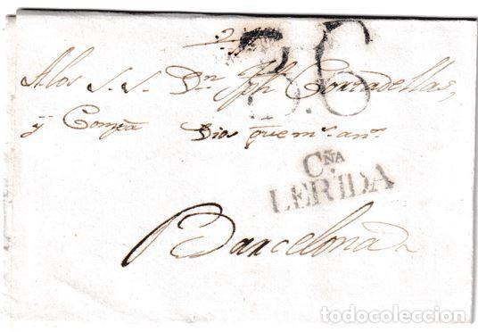 Sellos: 1818. Carta de Ser&oacute;s a Barcelona