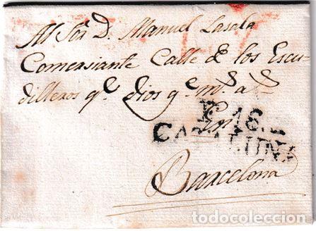 Timbres: 1821. Carta de Figueras a Barcelona