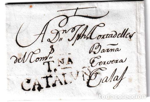 Timbres: 1799. Carta de Tarragona a Calaf