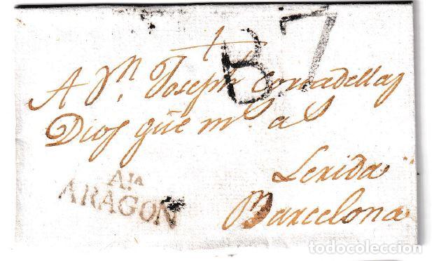 Sellos: 1805. Carta de Almonacid a Barcelona