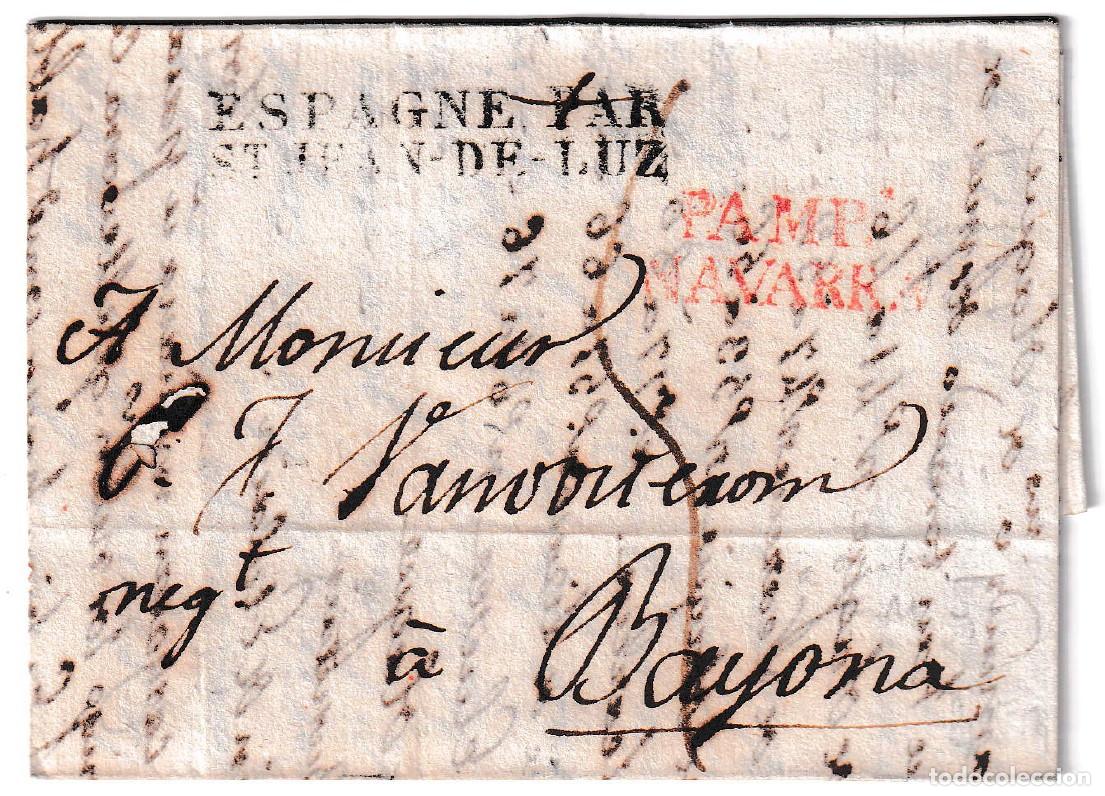 Sellos: 1829. Carta de Pamplona a Bayona