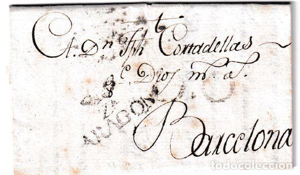 Sellos: 1800. Carta de Zaragoza a Barcelona