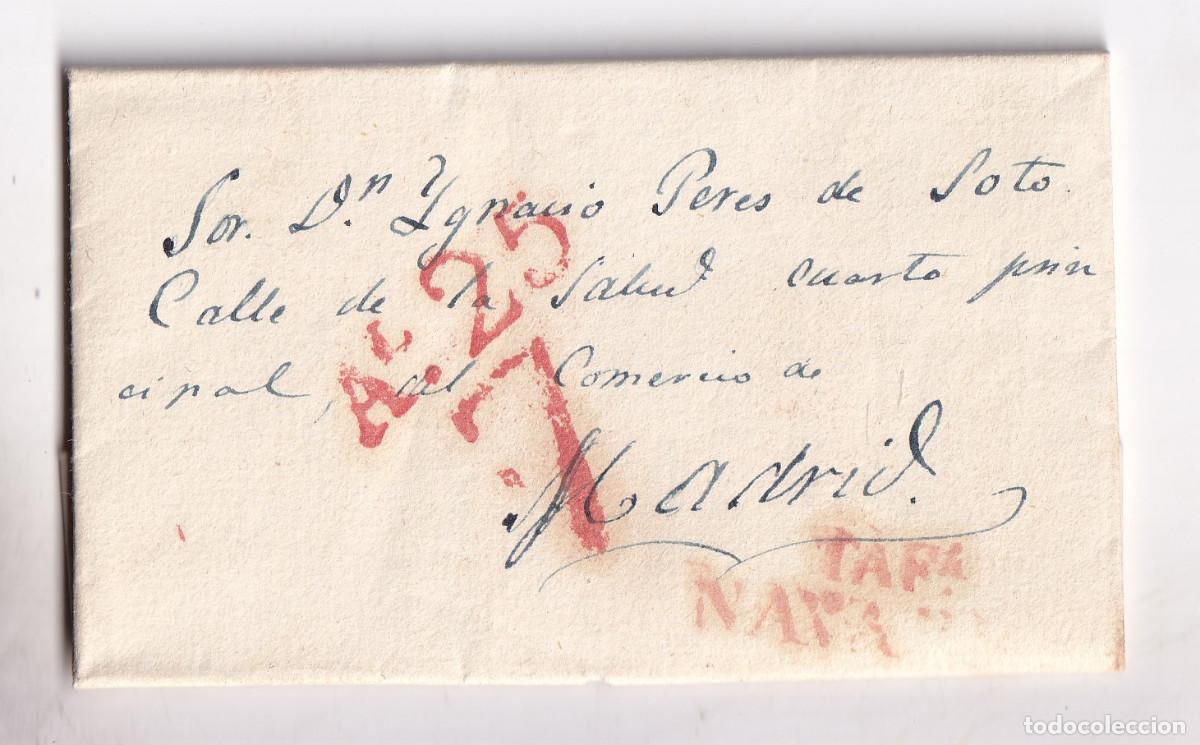 Sellos: PREFILATELIA. CARTA ENTERA. TAFALLA. NAVARRA. 1838. A MADRID