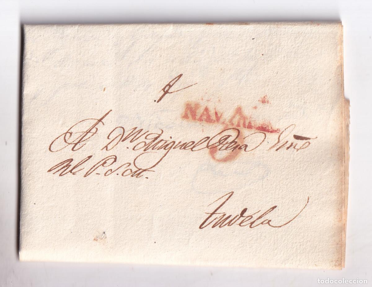 Sellos: PREFILATELIA. CARTA ENTERA. PAMPLONA A TUDELA. NAVARRA. 1831