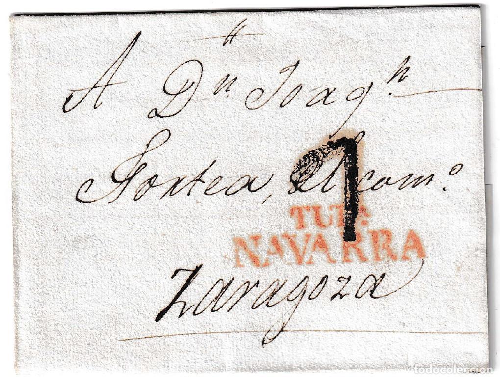 Sellos: 1846. Frontal de Tudela a Zaragoza