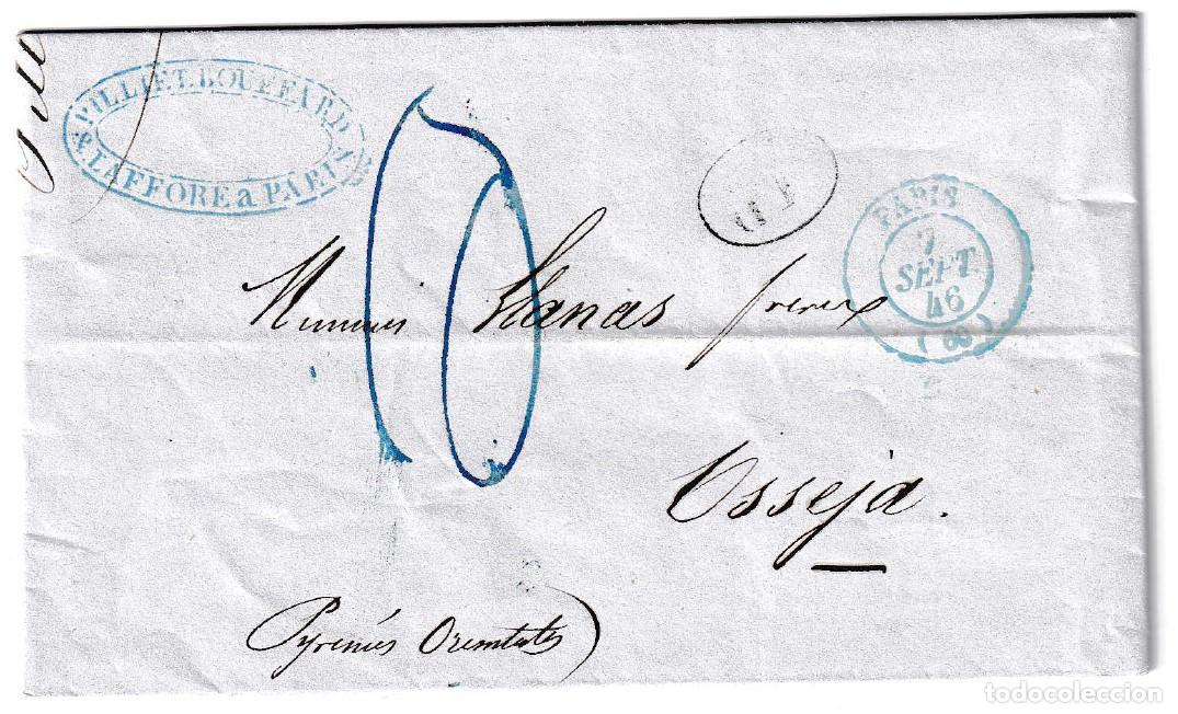 Sellos: 1846. Carta de Par&iacute;s a Osseja