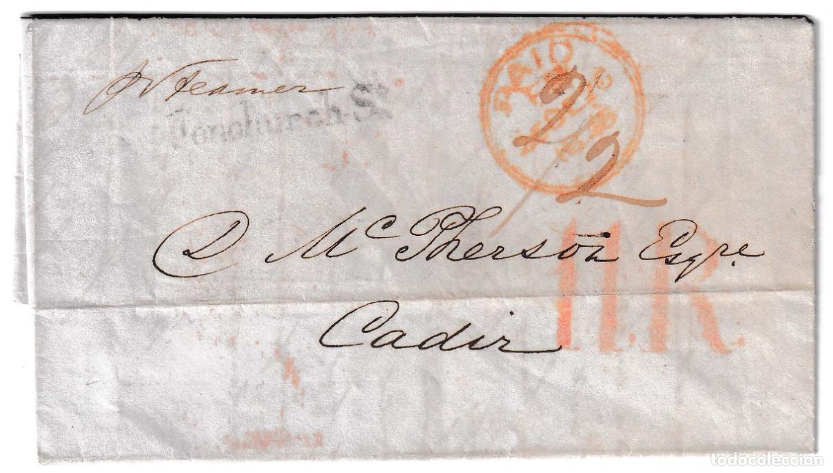 Sellos: 1846. Carta de Londres a C&aacute;diz