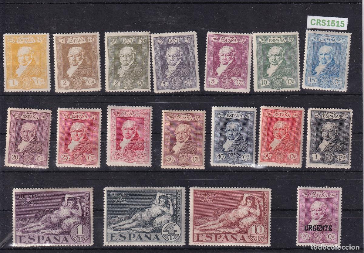 Sellos: CRS1515 SELLOS ESPA&Ntilde;A N&ordm; CAT. 499/516 XX SIN CHARNELA
