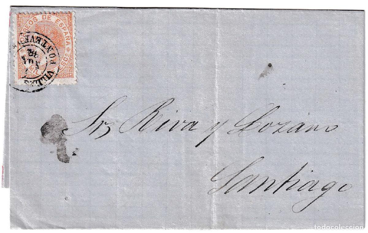 Sellos: 1868. Carta de Villagarc&iacute;a a Santiago