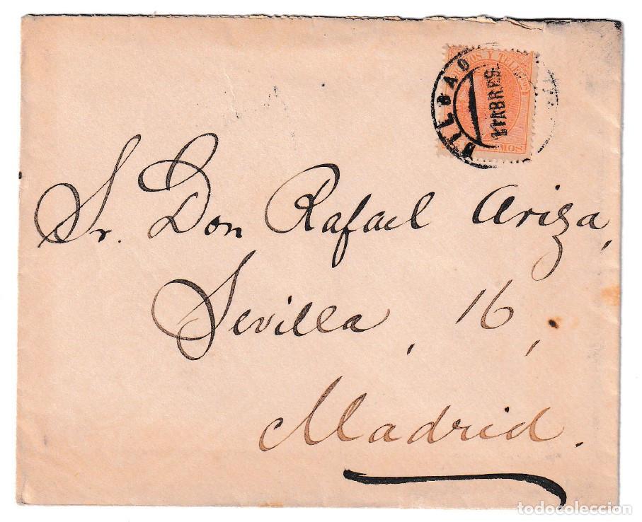 Sellos: 1889. Carta de Bilbao a Madrid