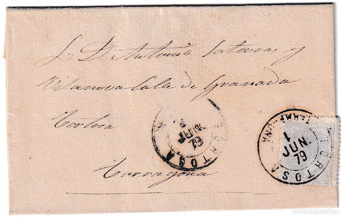 Sellos: 1879. Carta de Tortosa a Tarragona