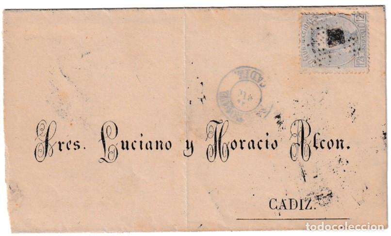 Sellos: 1872. Envuelta de San Roque a Cadiz