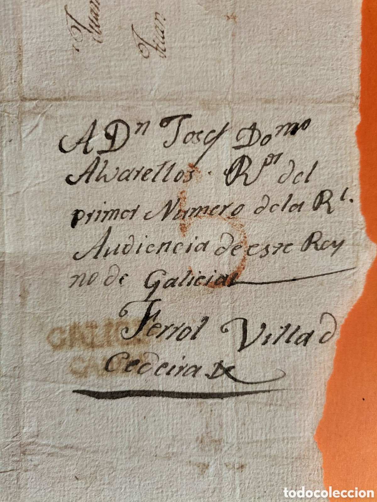 Sellos: Godos Galicia. Carta Prefilatelica. 1809.