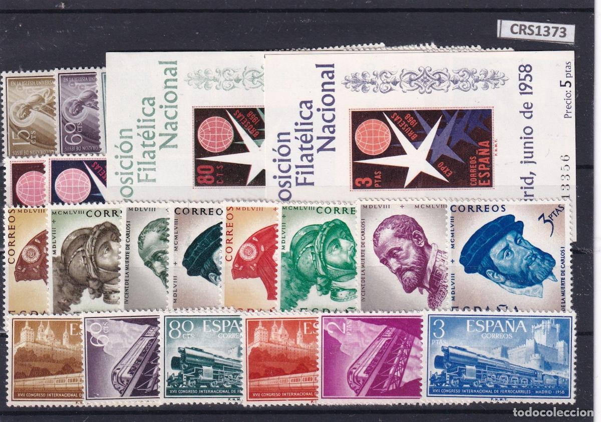 Timbres: CRS1373 SELLOS ESPA&Ntilde;A A&Ntilde;O 1957 Y 1958 XX SIN CHARNELA