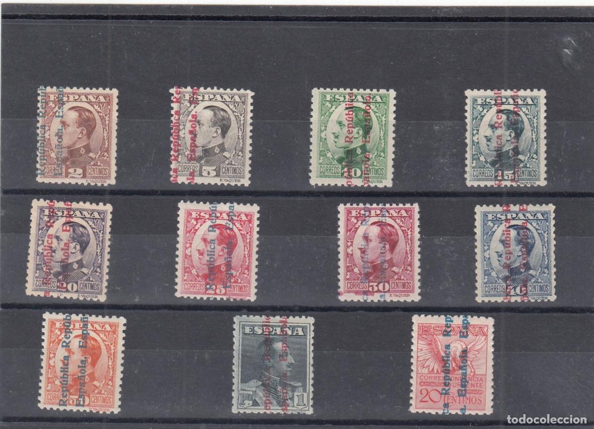 Timbres: CRS0051 SELLOS ESPA&Ntilde;A N&ordm; CAT 593-603 XX SIN CHARNELA BUEN CENTRAJE