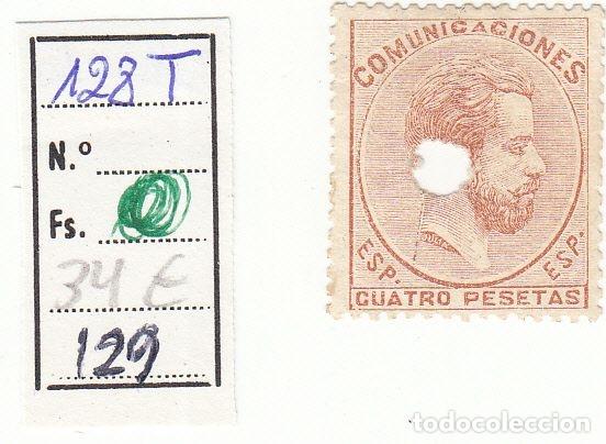 Francobolli: CRS0129 SELLO CAT 128T TALADRADO