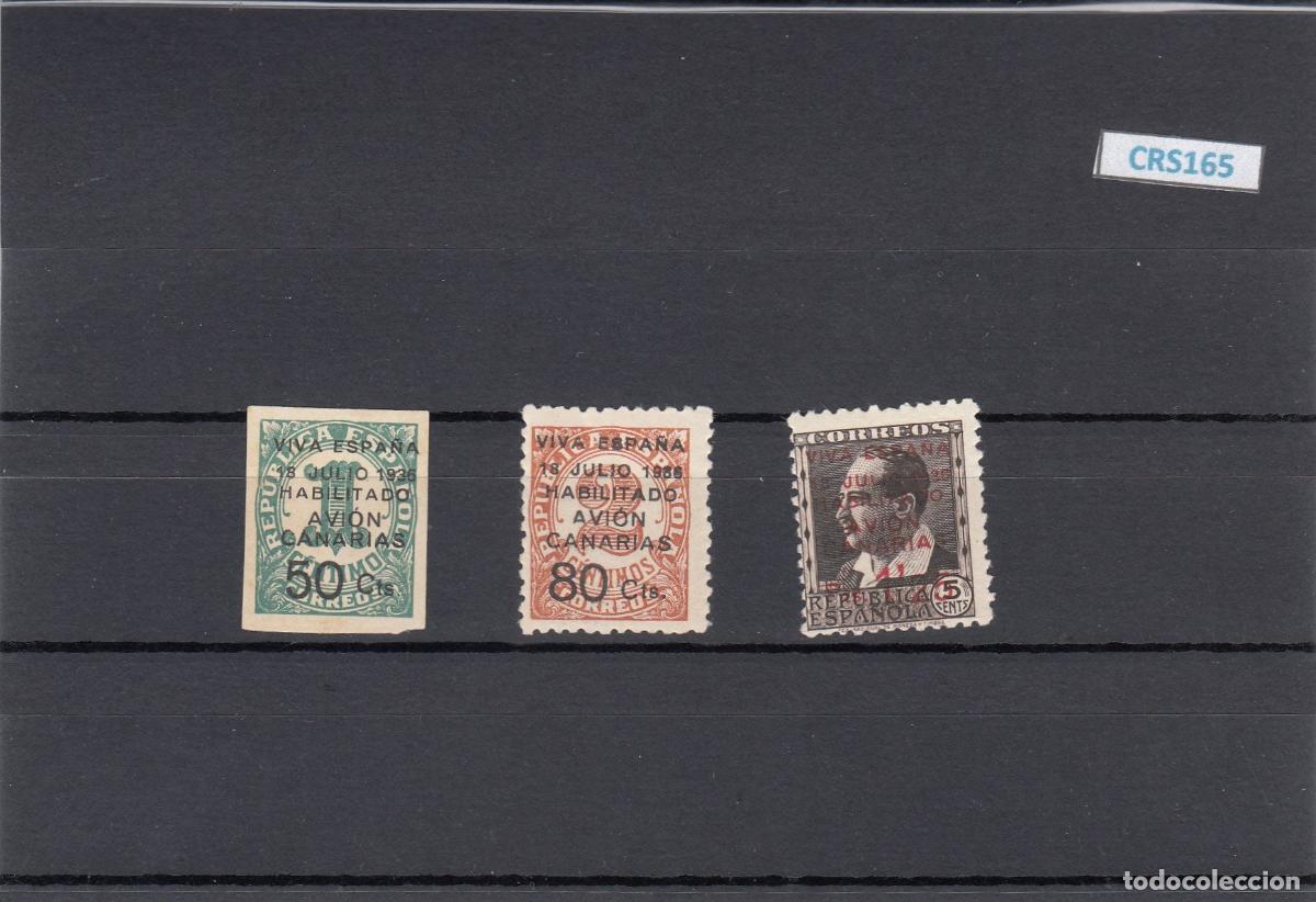 Briefmarken: CRS0165BIS SELLOS ESPA&Ntilde;A (CANARIAS) N.&ordm; CAT 4A 5A (MARQUILLADO) Y 7 XX.