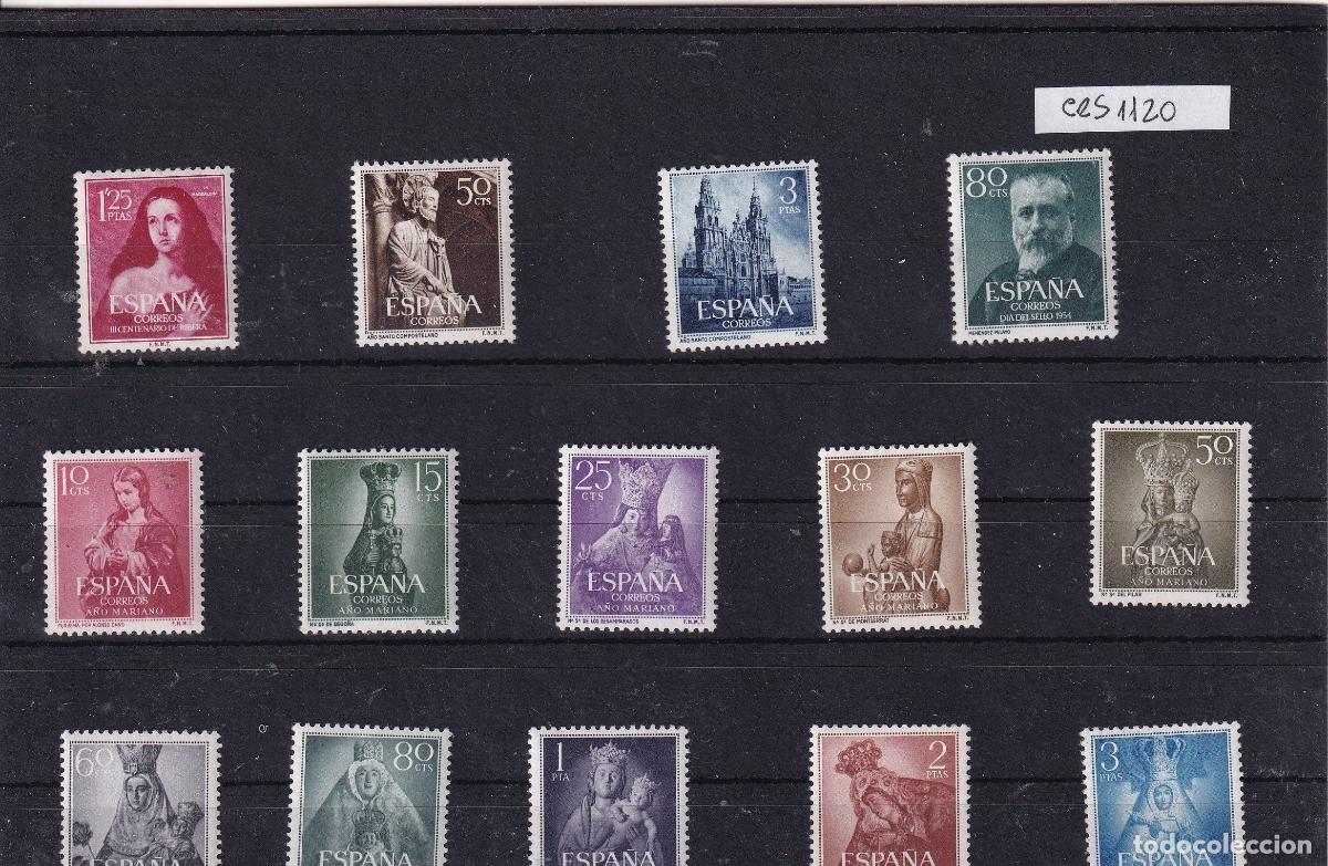 Briefmarken: CRS1126 SELLOS ESPA&Ntilde;A A&Ntilde;O 1954 COMPLETO SIN CHARNELA