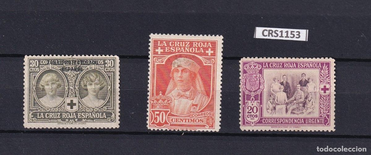 Briefmarken: CRS1153 SELLOS ESPA&Ntilde;A N&ordm; CAT. 332, 334 Y 338 CON CHARNELA