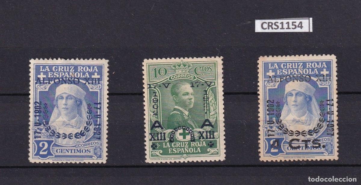 Briefmarken: CRS1154 SELLOS ESPA&Ntilde;A N&ordm; CAT. 350, 352 Y 374 CON CHARNELA