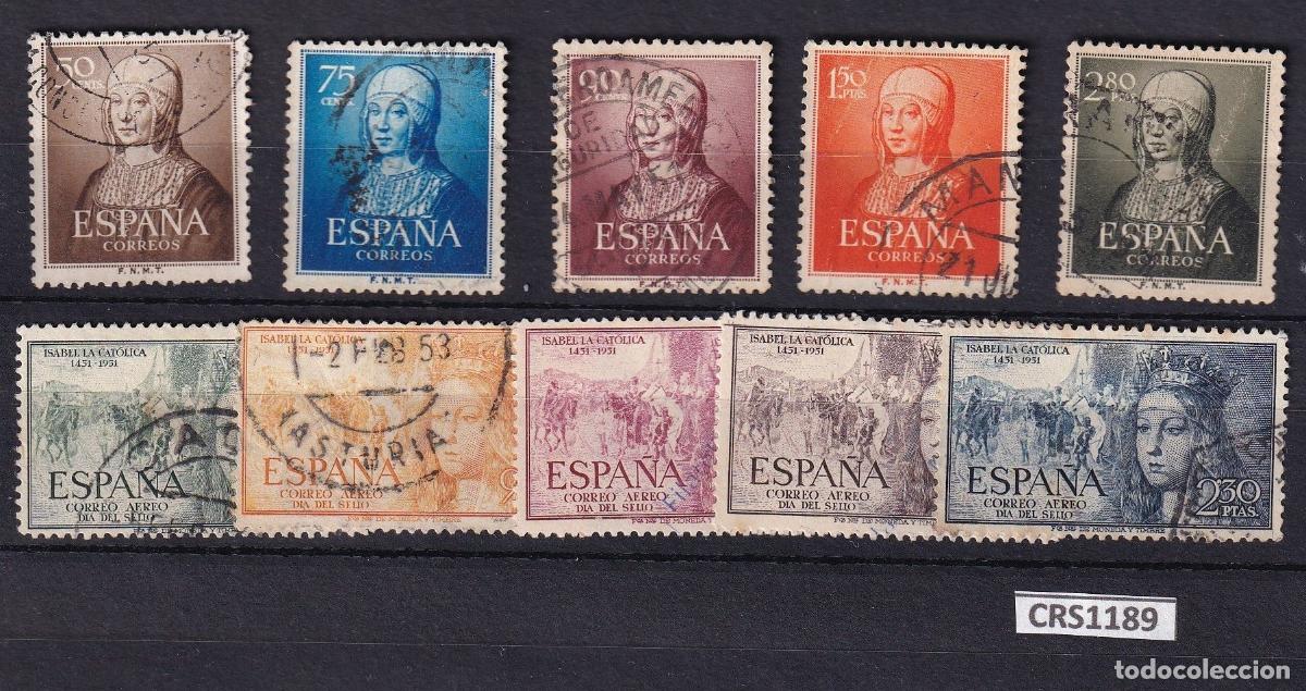 Timbres: CRS1189 SELLOS ESPA&Ntilde;A N&ordm; CAT. 1092/96 Y 1097/101 USADOS