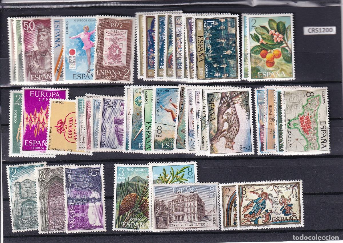 Timbres: CRS1200 SELLOS ESPA&Ntilde;A A&Ntilde;O 1972 COMPLETO SIN CHARNELA