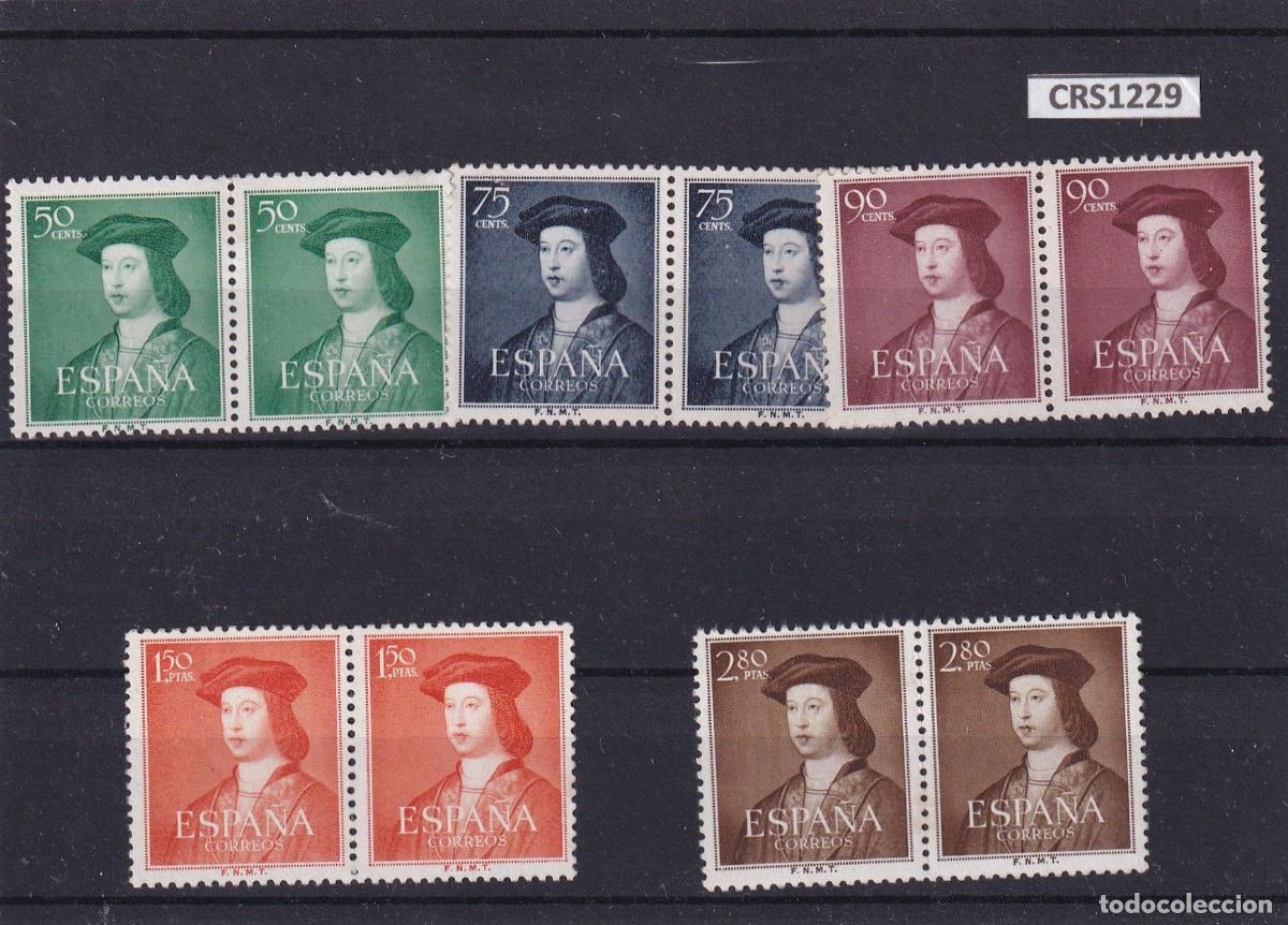 Timbres: CRS1229 SELLOS ESPA&Ntilde;A N&ordm; CAT 1106/10 PAREJA DE DOS SIN CHARNELA