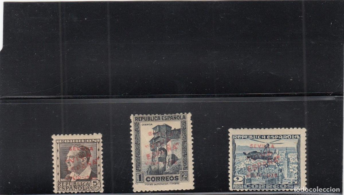 Briefmarken: CRSPA005 SELLOS ESPA&Ntilde;A PATRIOTICOS SEVILLA N&ordm; 3 HCC,N&ordm; 13 HCC, N&ordm; 14 HCC
