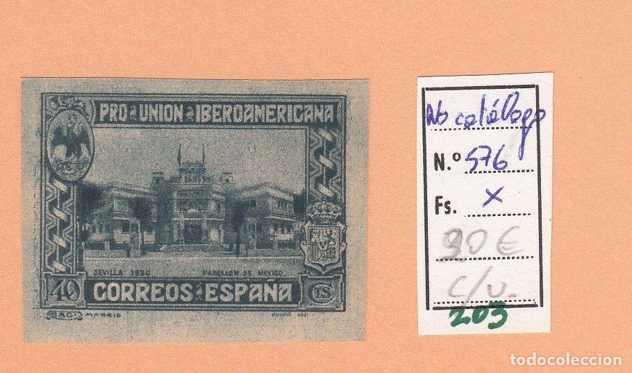 Selos: CRSE0203 SELLO ESPA&Ntilde;A N&ordm; CAT N&ordm; 576 X SIN DENTAR