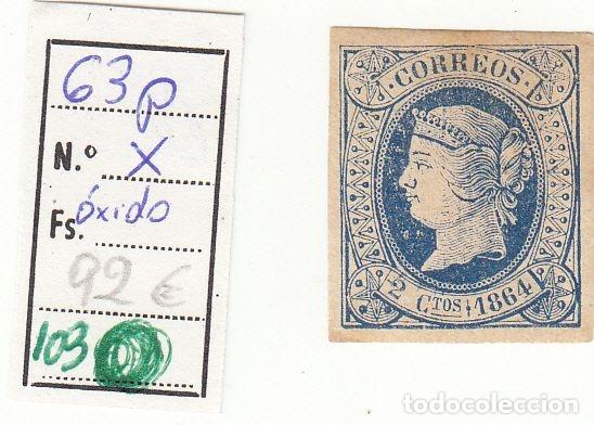 Francobolli: CRSE0103 SELLO ESPA&Ntilde;A VARIANTE 63P X OXIDO PAPEL BLANCO